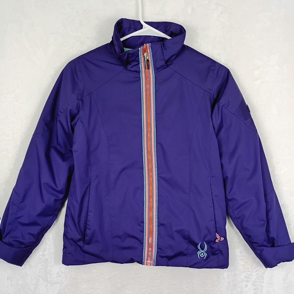 Spyder Ski Jacket Kids 10 Purple Insulated Gorpcore Outdoor Winter Coat